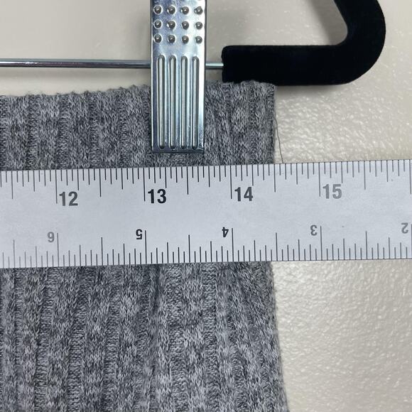 Sabina Musayev Skirt Womens Medium Gray Ribbed Knit Drawstring Pockets Cozy - Picture 8 of 9